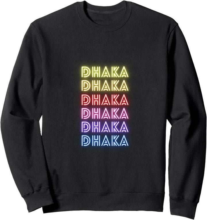 Dhaka Stadt Helles Grafikdesign Sweatshirt