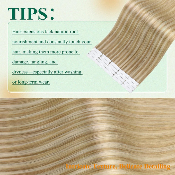 Easyouth Tape in Extensions Echthaar Ombre Extensions Tape in Echthaar 24 Zoll 50g Farbe Honigblond