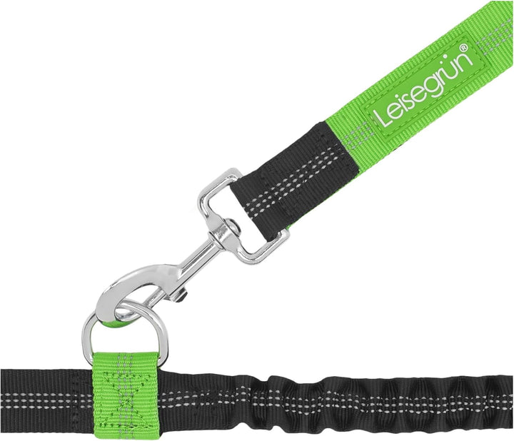 Leisegrün Bungeeleine für mittelgrosse Hunde bis 25 kg - Elastische Hundeleine für Joggingleine - Lä