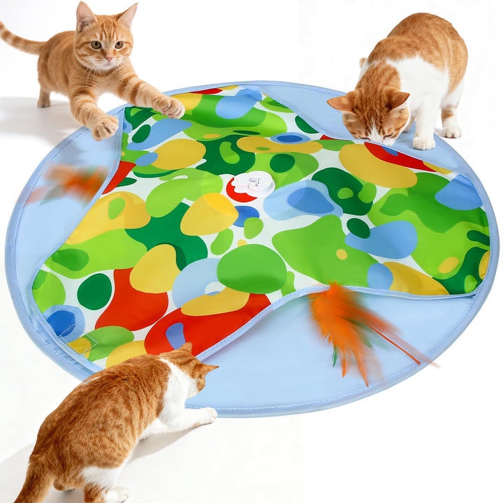 PUHOHUN Interaktives Katzenspielzeug Selbstbeschäftigung Weihnachten -Leises Automatisches Interakti