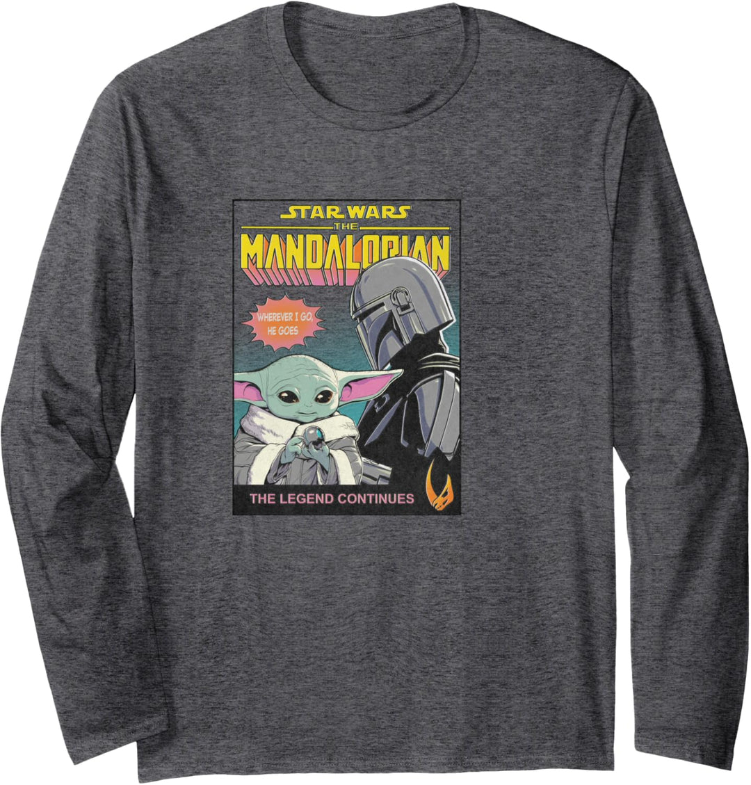 Star Wars: The Mandalorian & The Child Comic Cover Legend Langarmshirt