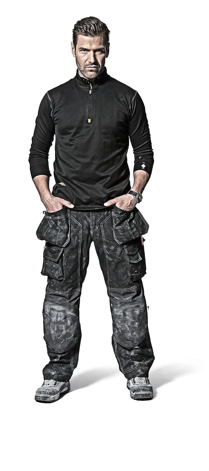 Snickers Bodenleger Hose schwarz Gr. 44 44 Schwarz-schwarz, 44 Schwarz-schwarz