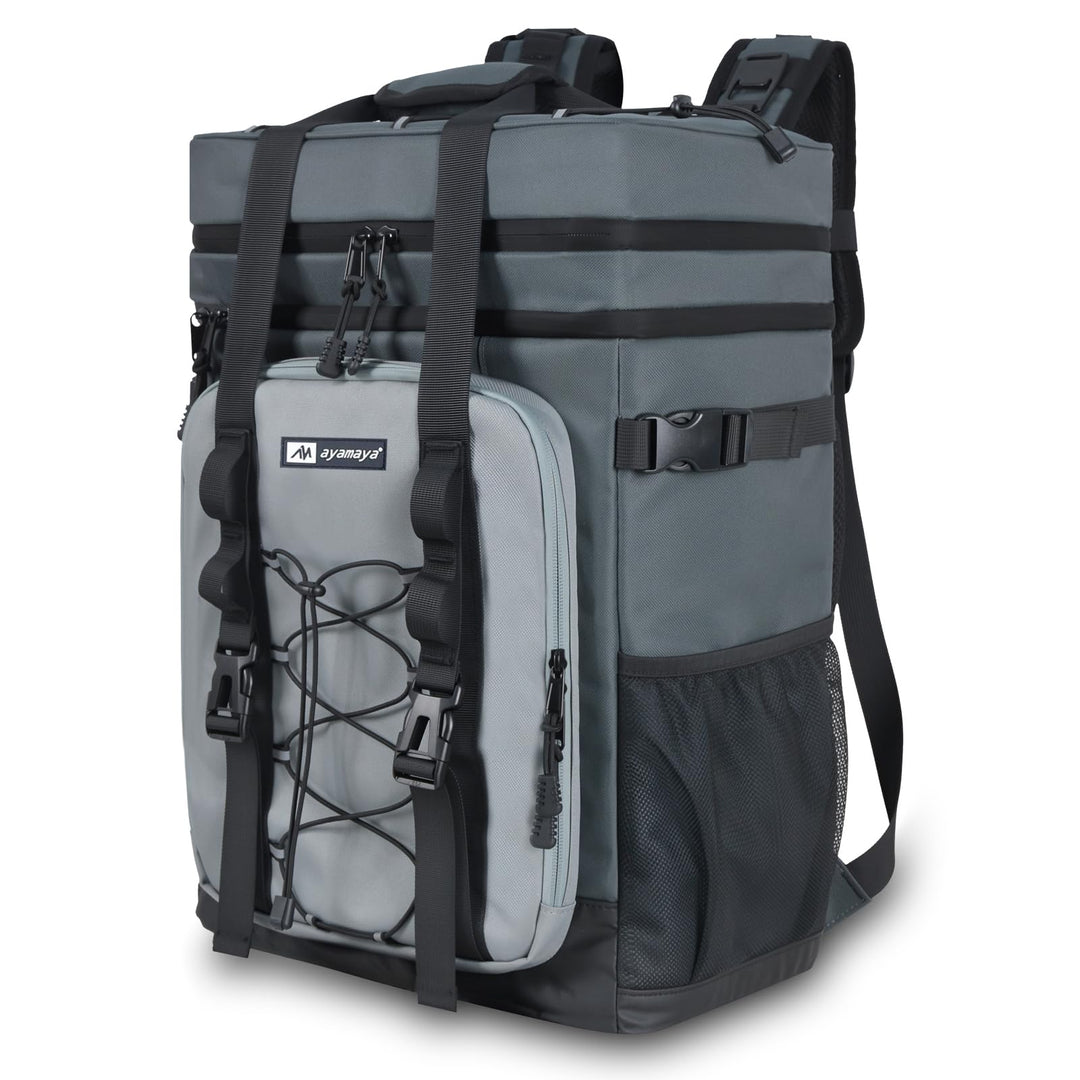 Kühlrucksack 30L Kühltasche Rucksack Gross Faltbar, 40 Dosen Kühl Thermo Rucksack Gross Isolierte Kü