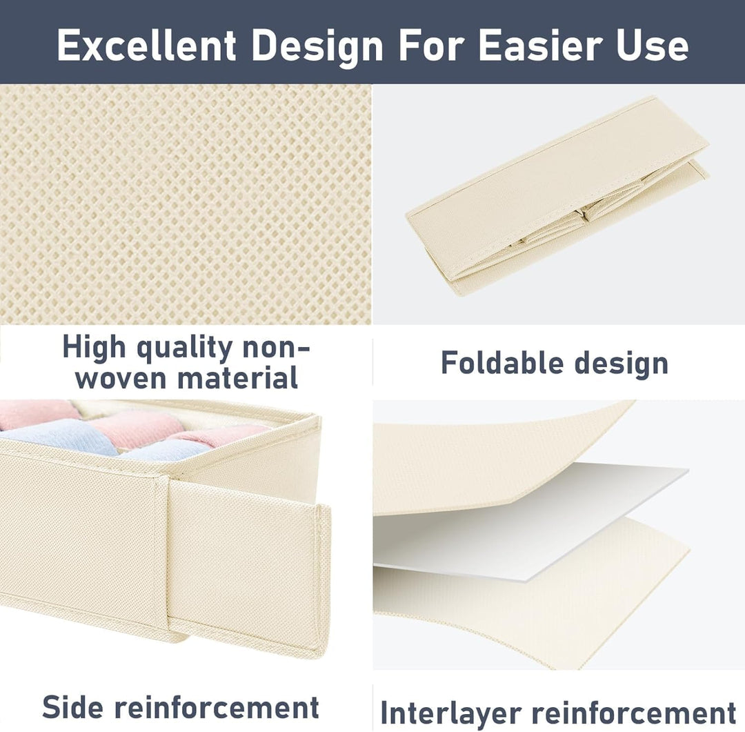 Schubladen Organizer Kleiderschrank Organizer - 8 Stück Faltbare Aufbewahrungsbox Stoff Schubladen O