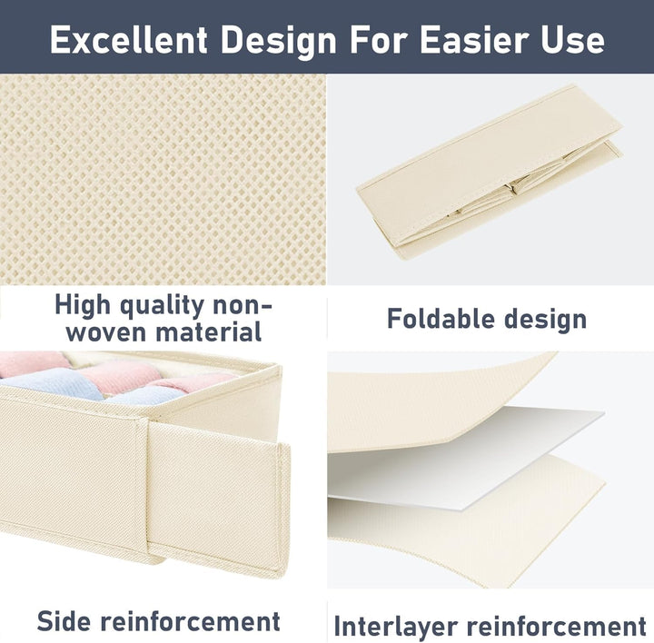 Schubladen Organizer Kleiderschrank Organizer - 8 Stück Faltbare Aufbewahrungsbox Stoff Schubladen O