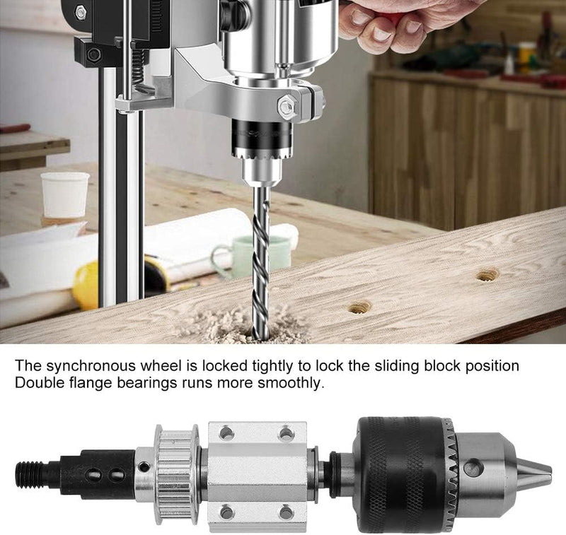 Tischbohrer Kraftlose Spindelbaugruppe DIY Holzbearbeitungs-Schneidwerkzeug-Set mit B16 Dreibacken-B