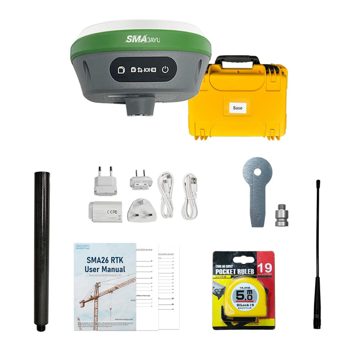 SMA26 Pro Base RTK-Vermessungssystem, Basisstation, GNSS-Empfänger, Neigungskompensation, 4G/WiFi/Bl