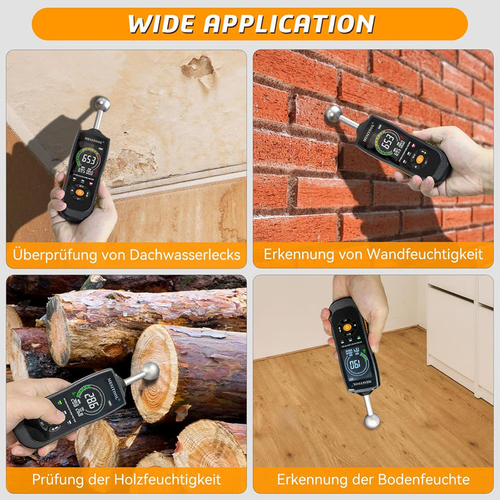 Feuchtigkeitsmessgerät Feuchtigkeitsmessgerät Detector für Wände Zerstörungsfreie Messung Holzfeucht