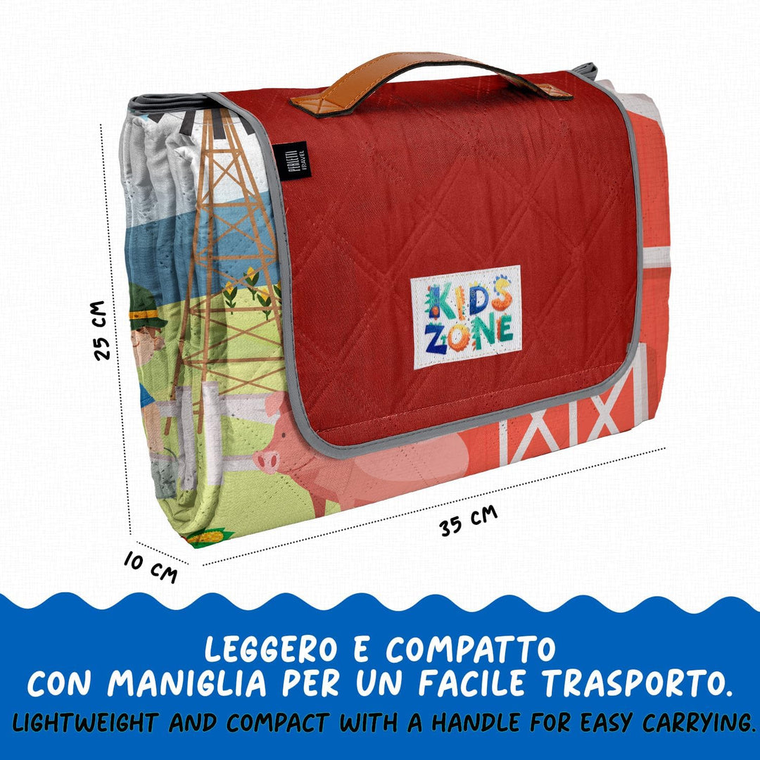 Lustig Picknickdecke Wasserdicht Faltbar Tragegurt für Kinder - Bunte Farbige Outdoor Camping Decke