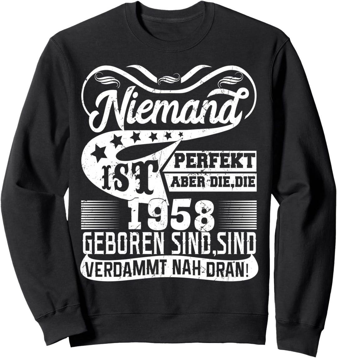 Jahrgang 1958 geboren Outfit Geschenk Geschenkidee Sweatshirt