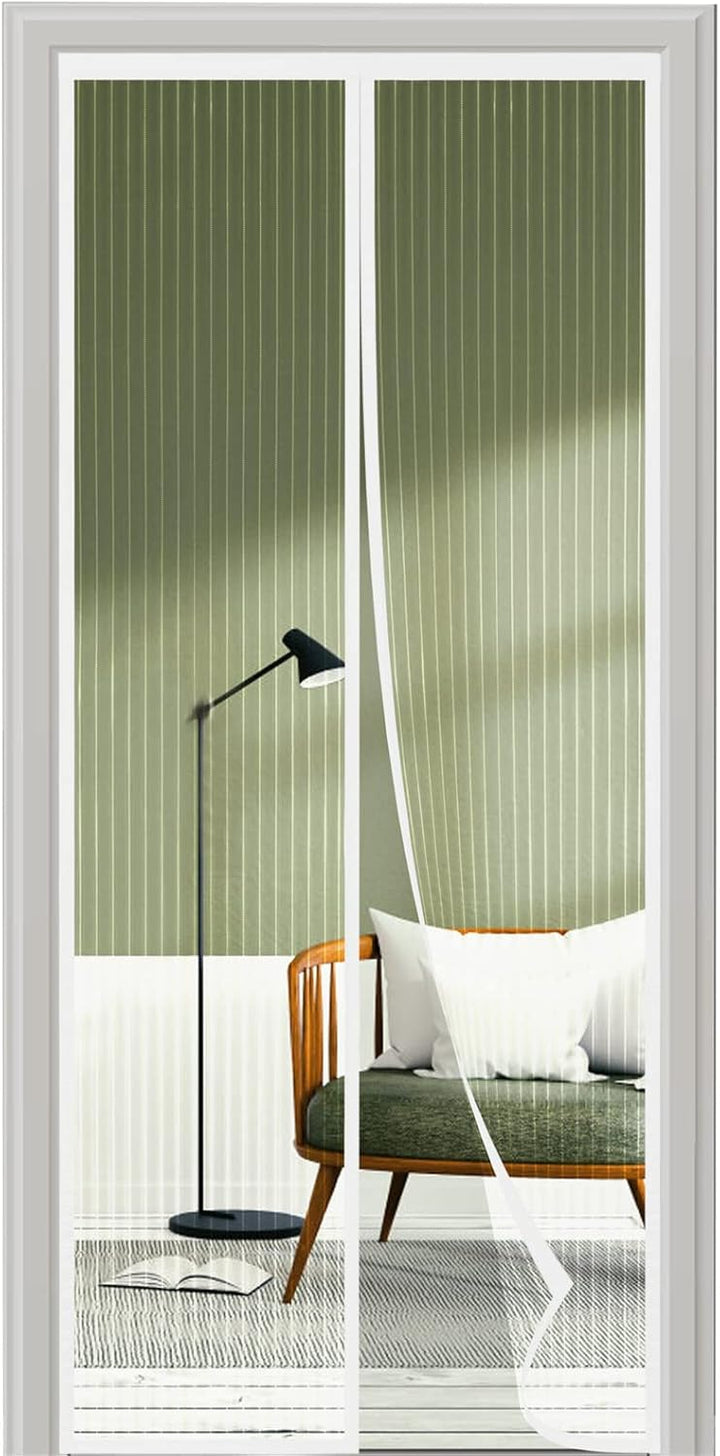 Fliegengitter Balkontür 180x220, SHA2WEN Fliegengitter Tür Weiss, Geniessen Sie den Sommer mit Ihrer