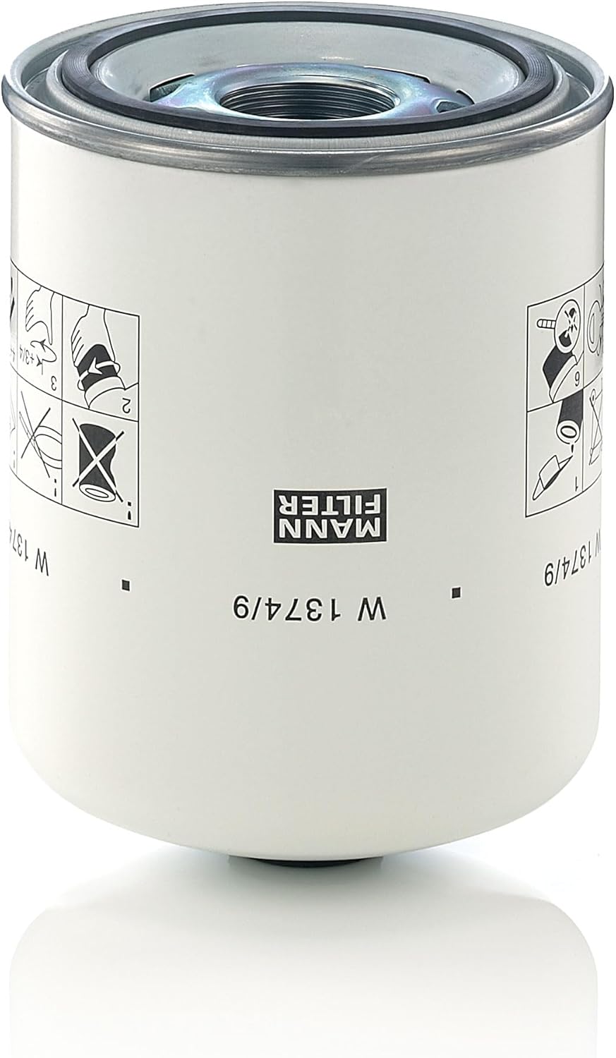 MANN-FILTER W 1374/9 Ölfilter – Hydraulikfilter – Für PKW und Nutzfahrzeuge