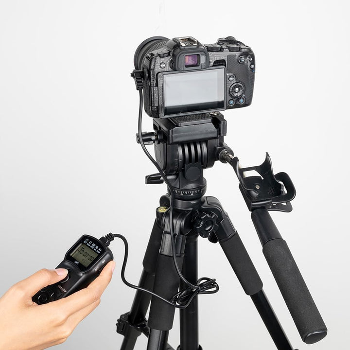JJC Timer Fernbedienung mit Stativ Halter Klemme für Sony Alpha ZV-1 A6600 A6500 A6300 A7IV A7III A7