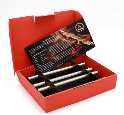Take2 Tube-IT Stockbrot-Grillrohr Set aus Edelstahl hergestellt, 4er- Set, Produktmasse: D: 13 mm, L
