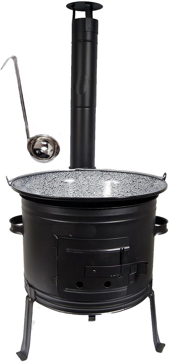 Set Ungarischer Ofen 39 +Gulaschkessel 30 Liter + GRATIS Schöpflöffel Gulaschkanone Suppenkessel