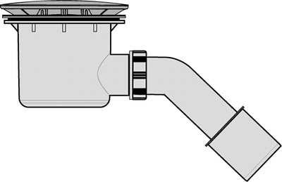 ABLAUFGARNITUR FUER SUPERFLACHE BRW 90MM