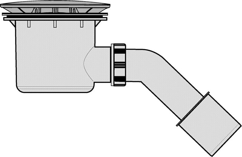 ABLAUFGARNITUR FUER SUPERFLACHE BRW 90MM