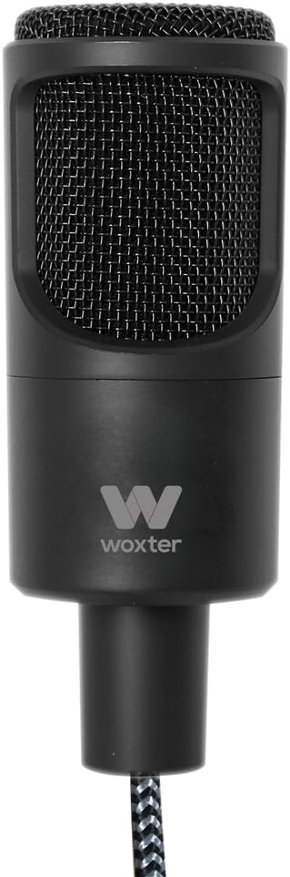 Woxter Mic Studio 50 - Kondensieren Mikrofon, Stativ enthalten, USB-Anschluss, kompatibel mit YouTub