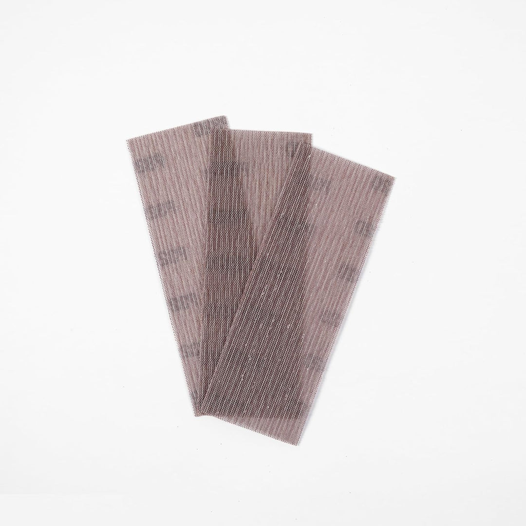 70 mm x 198 mm Netzschleifpapiere, Körnung 80, 120, 180, 320, 400, 70 x 198 mm, Klett-Schleifpapier,