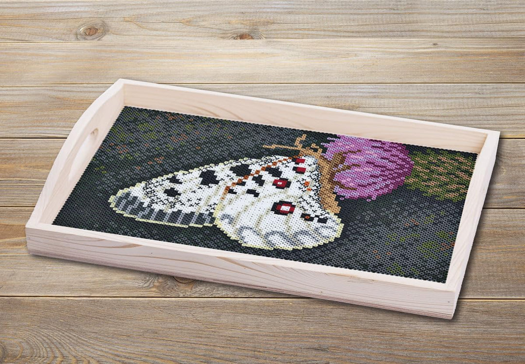 Hama Perlen 3605 Grosse Geschenk-Box Schmetterling mit ca. 10.000 bunten Midi Bügelperlen mit Durchm