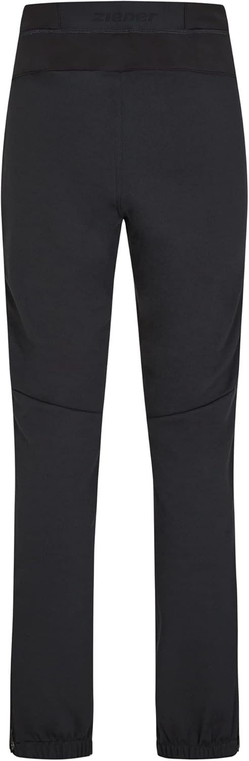 Ziener Herren Softshell-Hose, Langlauf | Winddichte Vorderseite, elastische Rückseite Nebil 60 Schwa
