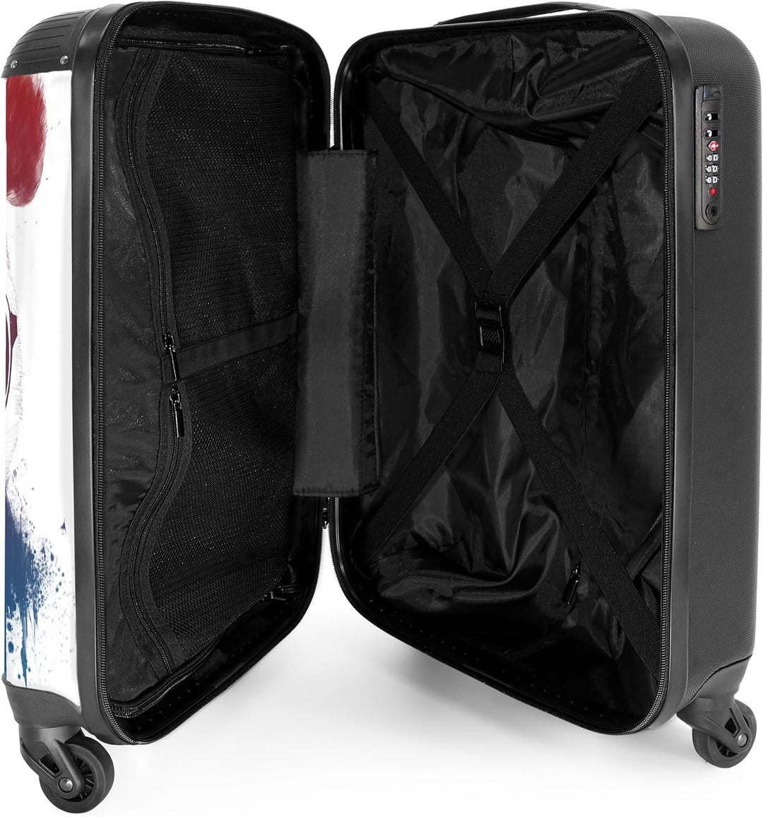 NoBoringSuitcases.com® Koffer Handgepäck Trolley Rollkoffer Kleine Reisekoffer mit 4 Rollen - Panda