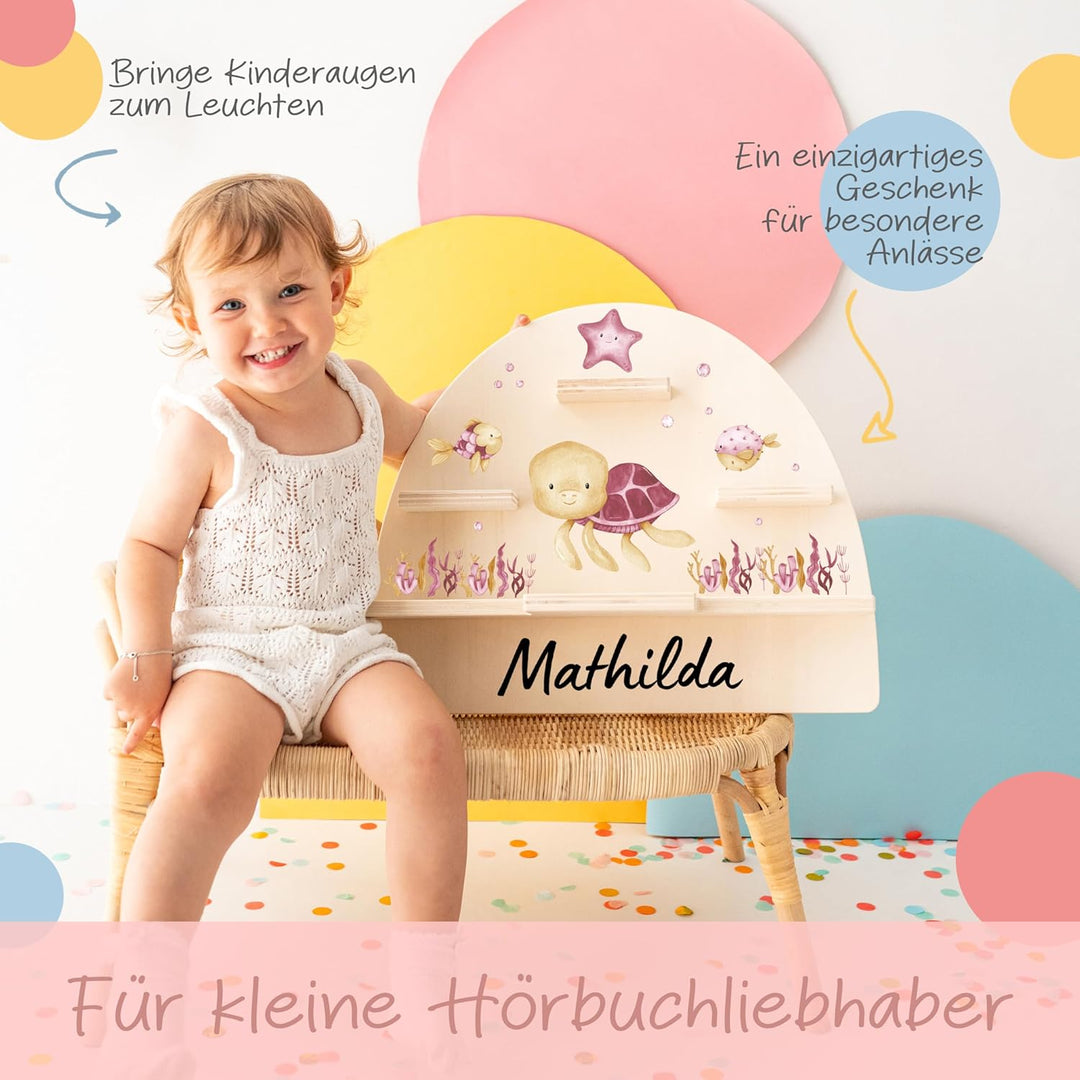 Personalisiertes Tonie Regal für Kinderzimmer - Magnetisches Toniebox Regal für Toniebox & Figuren m