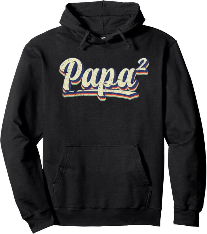 Für Papa zur Geburt, zweites Kind, Papa hoch 2 Pullover Hoodie