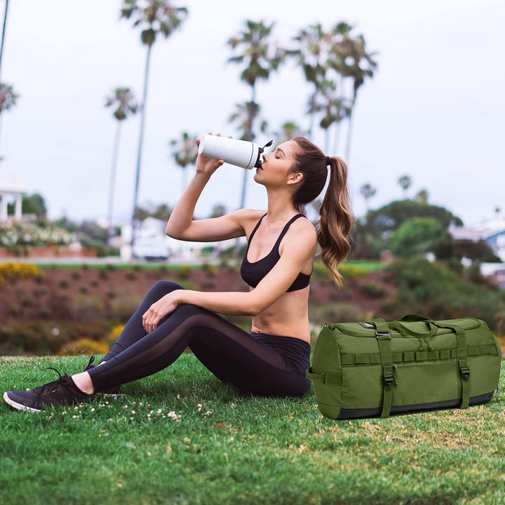 TAIHOYIN Sporttasche & Reisetasche 60L Gross Trainingstasche Herren Damen mit Schuhfach & Rucksack-F