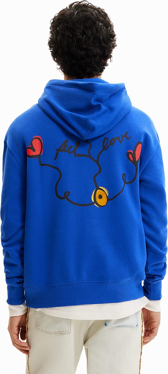 Desigual Herren Sweat_POL L Blau, L Blau
