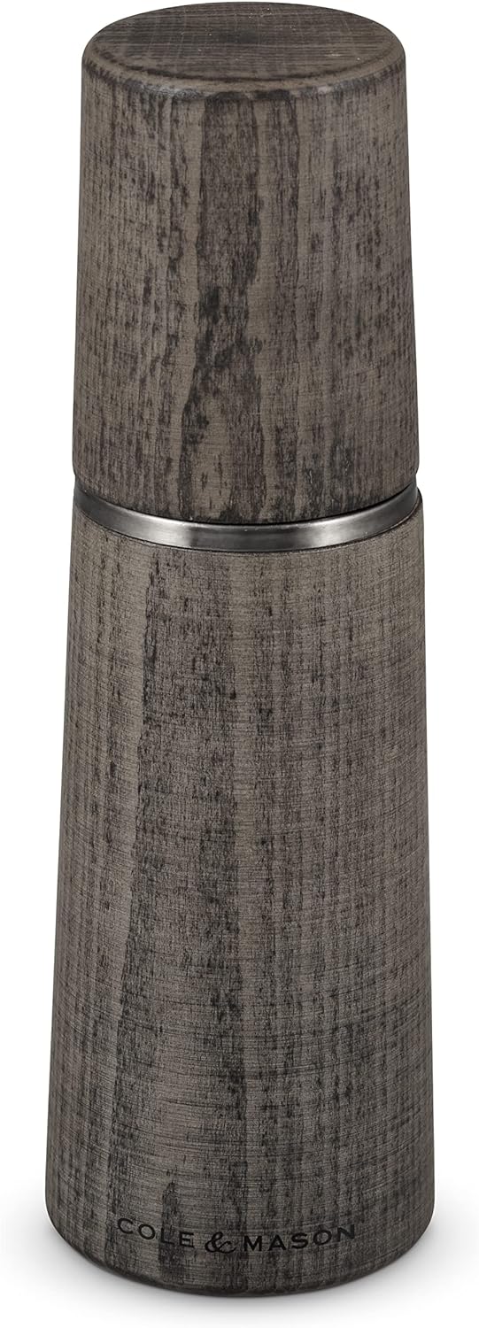 Cole & Mason H322020 Marlow Pfeffermühle, Grau, Buchenholz, 185mm, Precision+, Enthält 1 x Pfeffermü