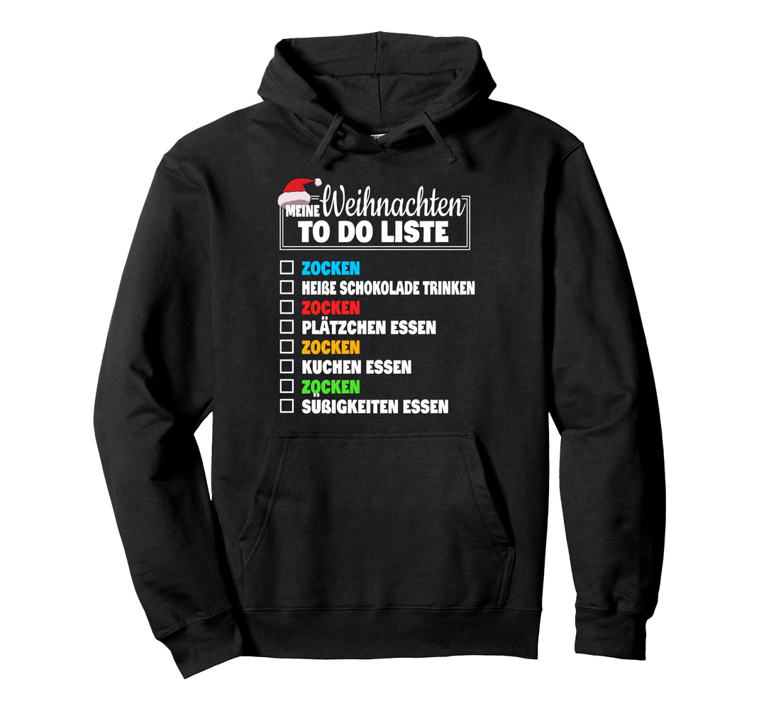 Weihnachten To Do Liste Lustige Jungen Gaming Gamer Zocker Pullover Hoodie