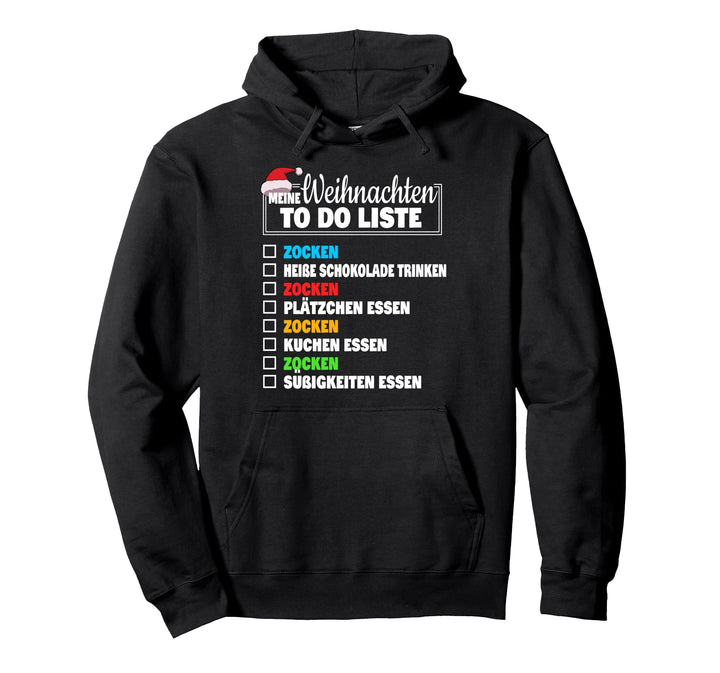 Weihnachten To Do Liste Lustige Jungen Gaming Gamer Zocker Pullover Hoodie