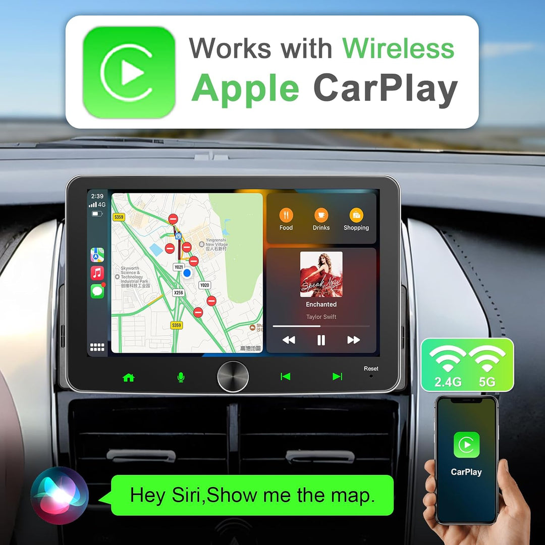 Android Autoradio 1Din Wireless CarPlay Android Auto Radio mit Bildschirm 7 Zoll 2G+32G Car Play Tou