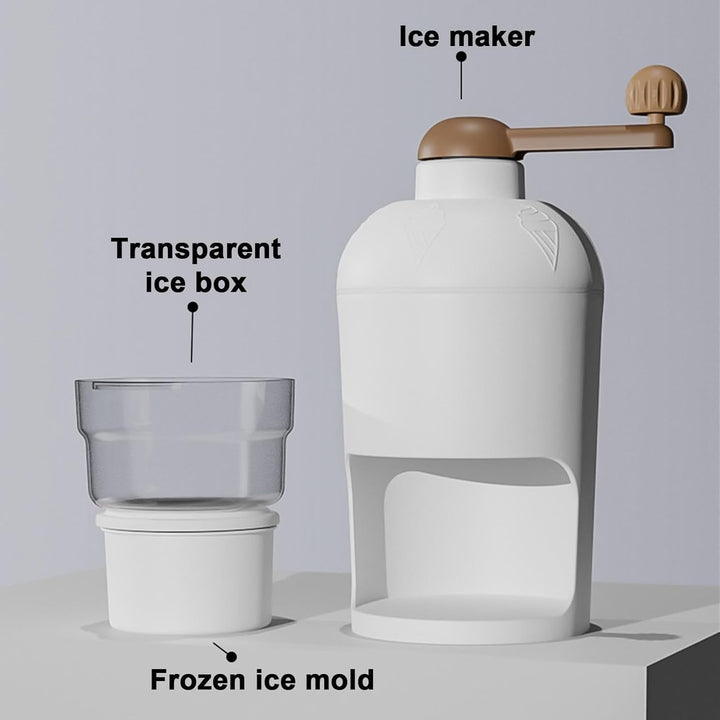 Slushy Maker Und Eismaschine, Eiscrusher Mit Manueller Kurbel, Ice Crusher Ideal Für Unterwegs