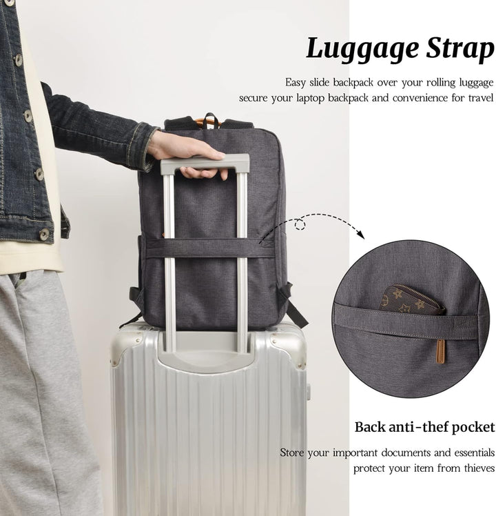 Hp hope Laptop Rucksack Business Rucksack Damen, Rucksäcke Herren 15,6 Zoll Laptop, 22L Handgepäck R