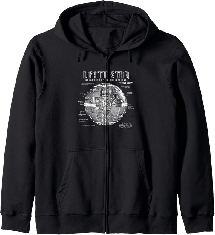 Star Wars Death Star Empire Engineering Diagram Kapuzenjacke