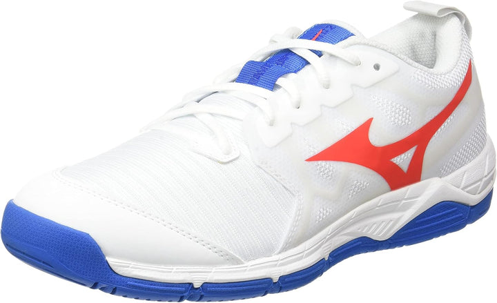 Mizuno Herren Wave Supersonic 2 Volleyball-Schuh 40.5 EU Weiss Irred French Blue, 40.5 EU Wei&#xDF;