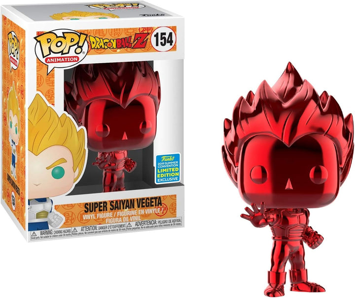 Funko POP! Animation: Dragon Ball Z - Super Saiyan Vegeta (Red Chrome) #154 - 2019 SDCC Shared Exclu