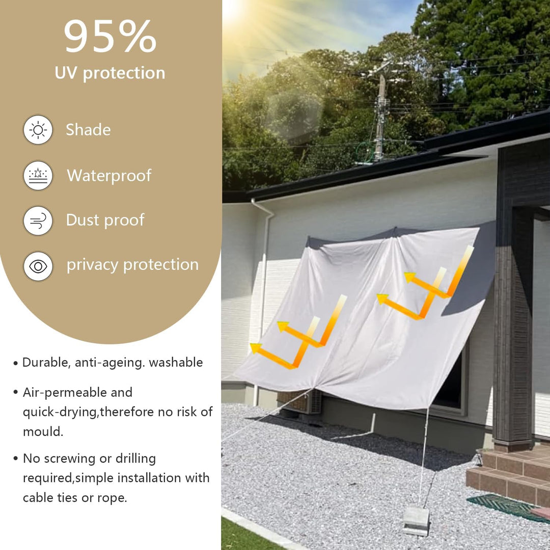 Sonnensegel wasserdicht 2x3M,Sonnenschutz- und Wetterschutz-Markise, UV-Schutz Schattiernetz mit Öse