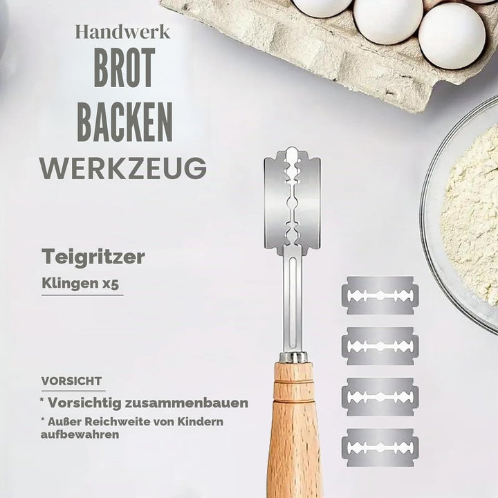 Jeensley Gärkörbchen Sauerteig Starterset Box verpackter runder Sauerteigbrot-Gärkorb mit Broschüre,