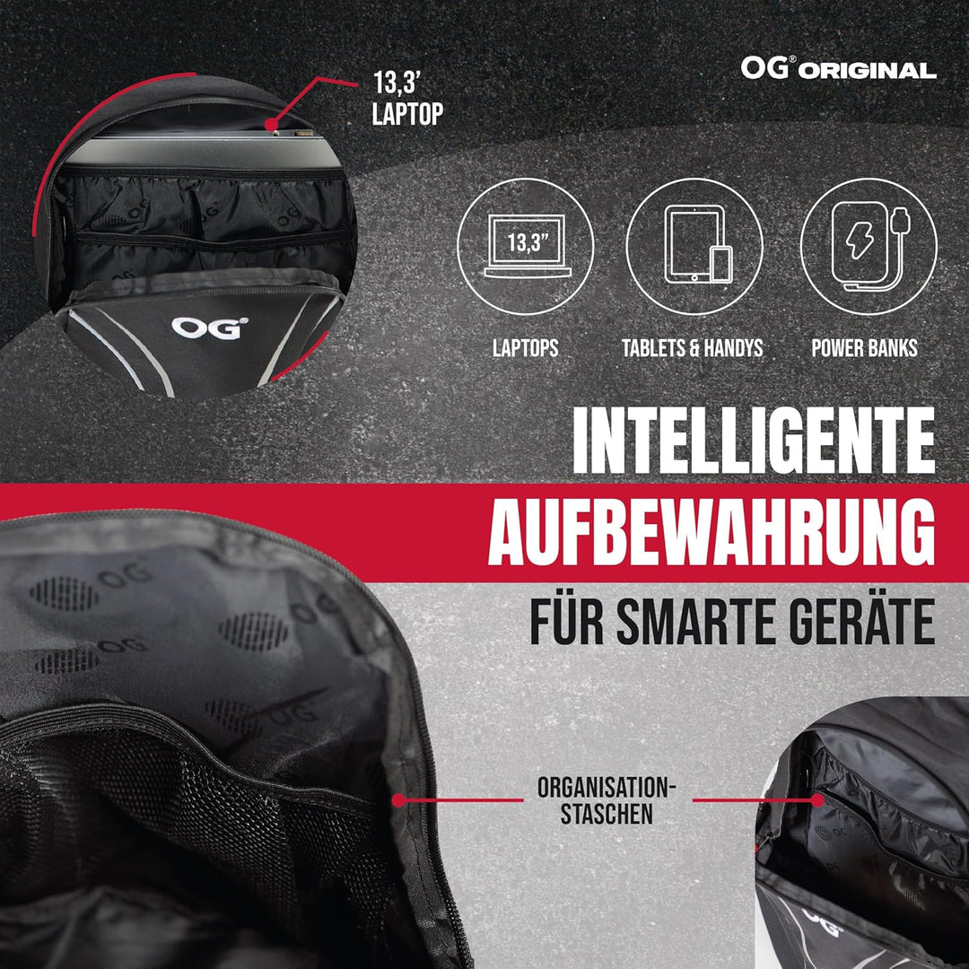 OG Original Roadrunner Motorrad Rucksack Wasserdicht Schwarz Leicht 20l, Motorradhelm-Tasche, Helm-T