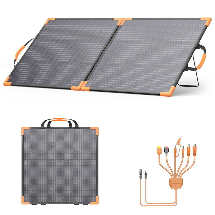 100W Bifaziales Tragbares Solarpanel für Kraftwerke, 20V Faltbares Solarladegerät mit IP68-Wasserdic