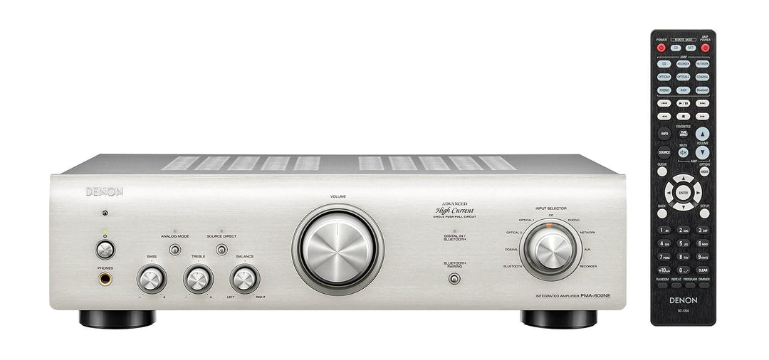 Denon PMA-600NE Vollverstärker mit 70W pro Kanal und Bluetooth, silber Silber Single, Silber Single