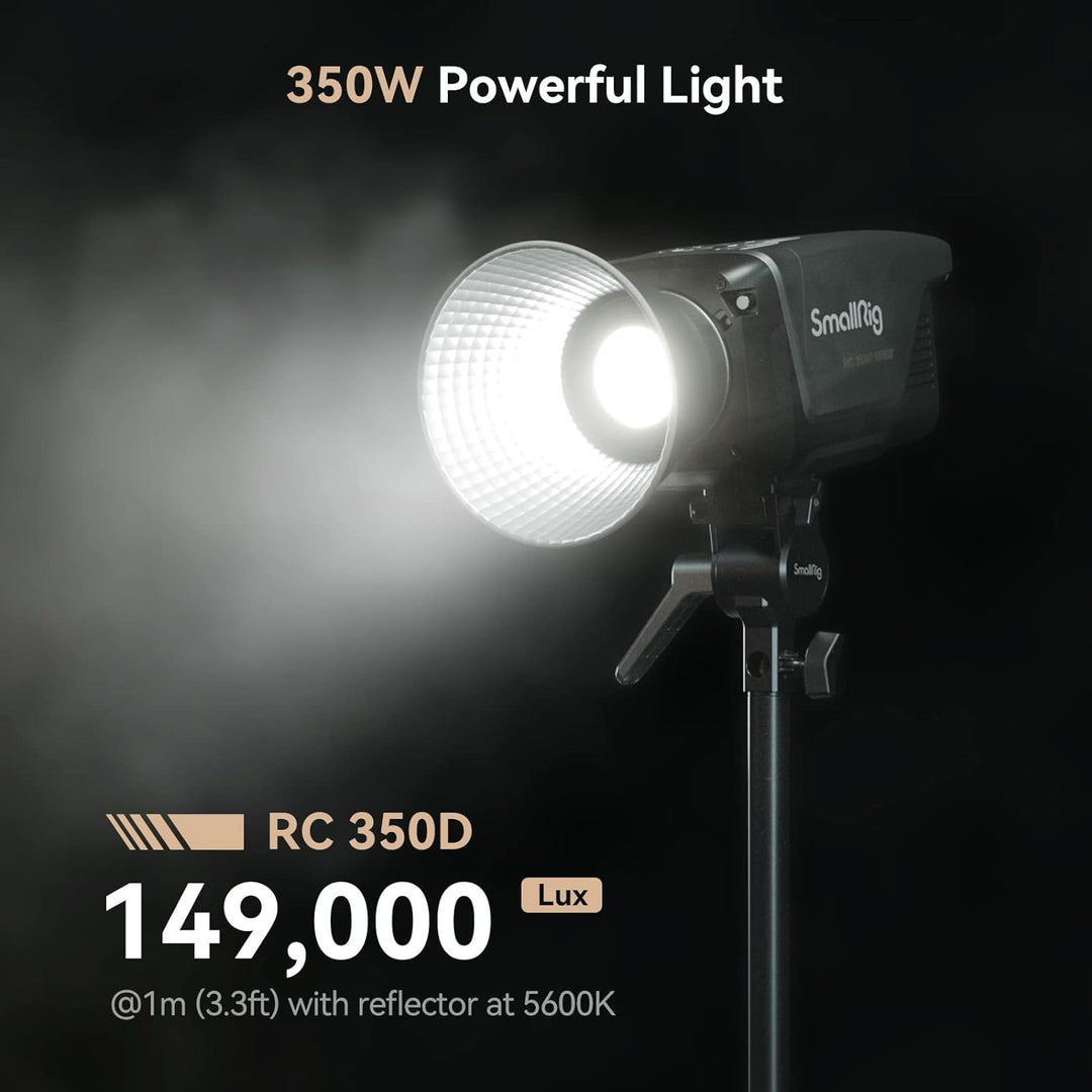 SMALLRIG RC 350D 350W COB LED Video Light, Daylight 149,000 Lux bei 1m CRI 95+ TLCI 96+ 5600K Studio