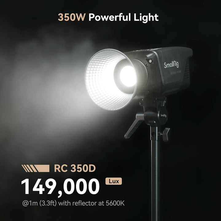 SMALLRIG RC 350D 350W COB LED Video Light, Daylight 149,000 Lux bei 1m CRI 95+ TLCI 96+ 5600K Studio