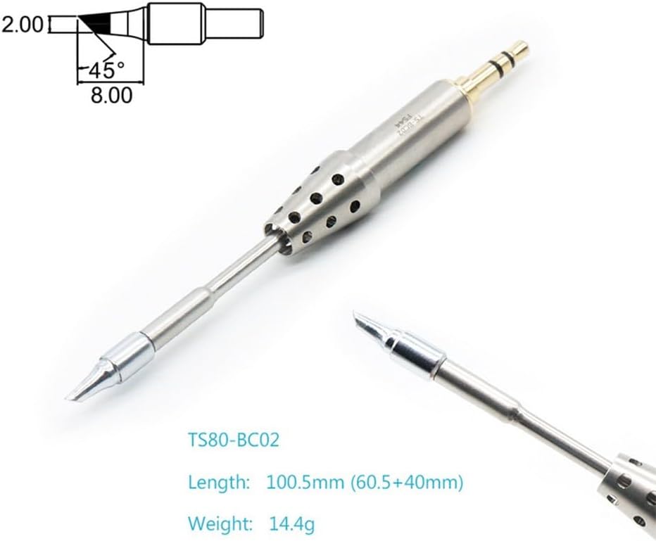 TS80P B02 BC02 D25 K4 J02 Lötkolbenspitze Ersatz-Lötkopf, hochwertiges Material, sorgt für Haltbarke