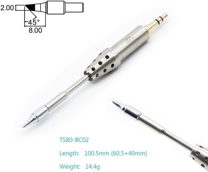 TS80P B02 BC02 D25 K4 J02 Lötkolbenspitze Ersatz-Lötkopf, hochwertiges Material, sorgt für Haltbarke