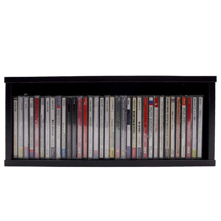 MayRecords CD-Aufbewahrungsregal, stapelbar, für 35 CDs für Medien-Regal, Aufbewahrung und Organisat
