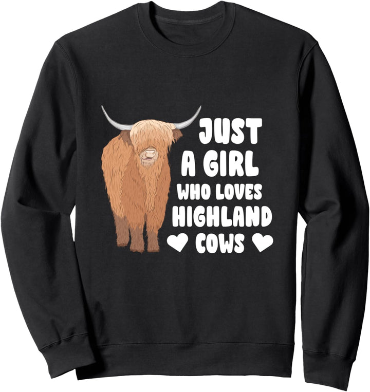 Nur ein Mädchen die schottische Hochlandrinder liebt Sweatshirt